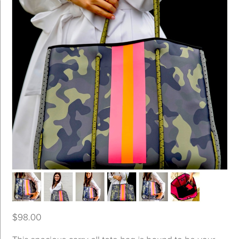 Like new neoprene tote with organizer